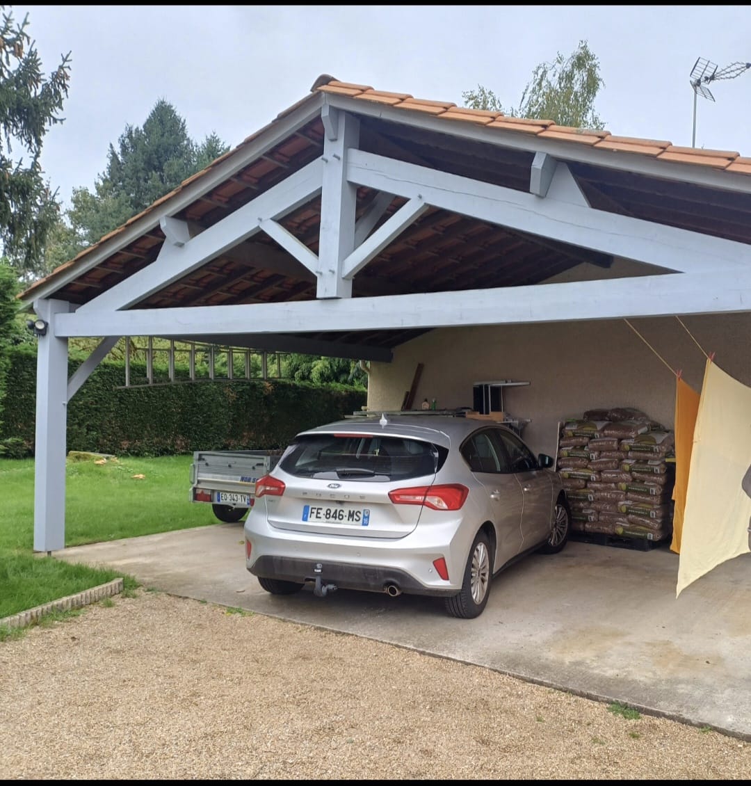 Couverture d'un carport